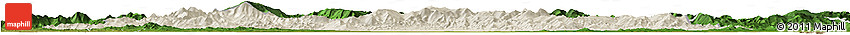 Shaded Relief Horizon Map of Tonghe, satellite outside