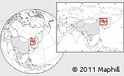 Blank Location Map of Tonghe, highlighted country, highlighted parent region, within the entire country