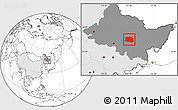 Blank Location Map of Tonghe, highlighted country, highlighted parent region