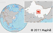 Gray Location Map of Tonghe, highlighted parent region
