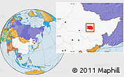 Political Location Map of Tonghe, highlighted country