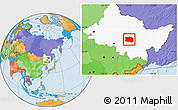 Political Location Map of Tonghe, highlighted parent region