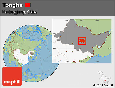 Savanna Style Location Map of Tonghe, highlighted country, highlighted parent region