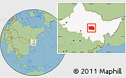 Savanna Style Location Map of Tonghe, highlighted parent region
