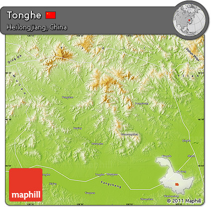 Physical Map of Tonghe
