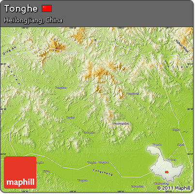 Physical Map of Tonghe
