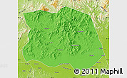 Political Map of Tonghe, physical outside