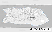 Gray Panoramic Map of Tonghe, single color outside
