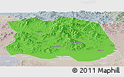 Political Panoramic Map of Tonghe, lighten, semi-desaturated
