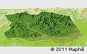 Satellite Panoramic Map of Tonghe, physical outside