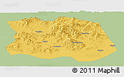 Savanna Style Panoramic Map of Tonghe, single color outside