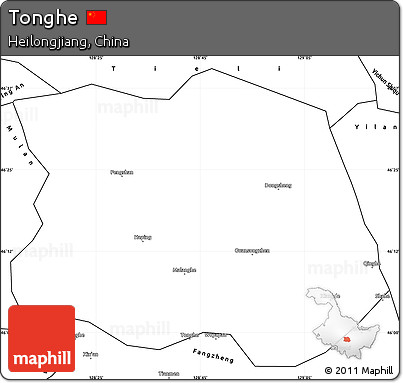 Blank Simple Map of Tonghe