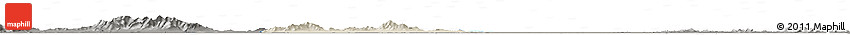 Shaded Relief Horizon Map of Tongjiang, darken, semi-desaturated