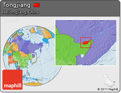 Political Location Map of Tongjiang