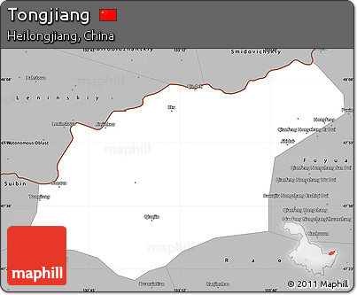 Gray Simple Map of Tongjiang