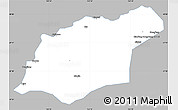 Gray Simple Map of Tongjiang, single color outside