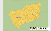 Savanna Style 3D Map of Wangkui, single color outside