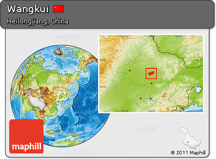 Physical Location Map of Wangkui