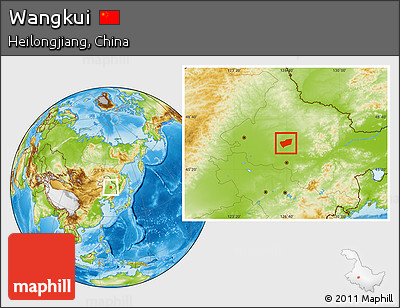Physical Location Map of Wangkui