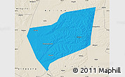 Political Map of Wangkui, shaded relief outside