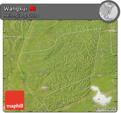 Satellite Map of Wangkui