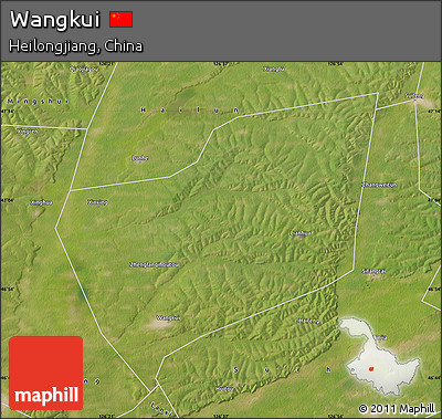 Satellite Map of Wangkui
