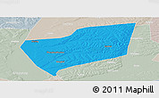 Political Panoramic Map of Wangkui, lighten, semi-desaturated
