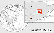 Blank Location Map of Wuchang, highlighted country
