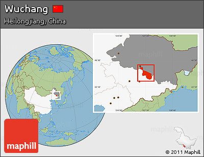 Savanna Style Location Map of Wuchang, highlighted country, highlighted parent region