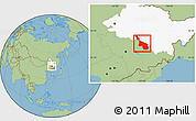 Savanna Style Location Map of Wuchang, highlighted parent region