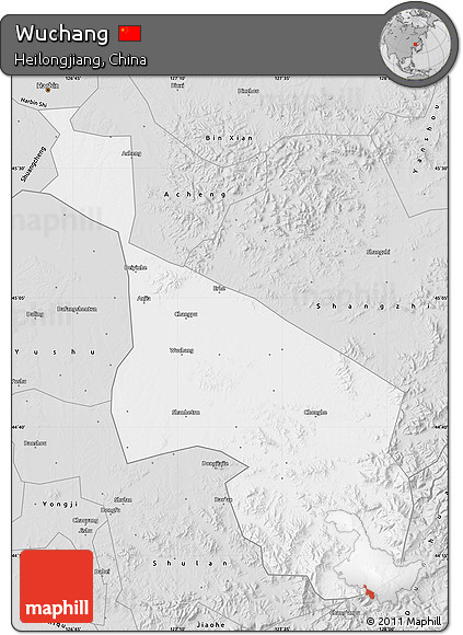 Silver Style Map of Wuchang