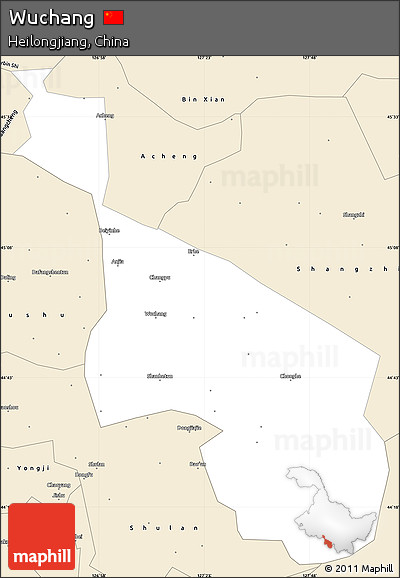 Classic Style Simple Map of Wuchang