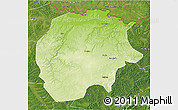 Physical 3D Map of Xunke, satellite outside