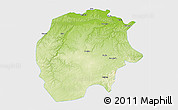 Physical 3D Map of Xunke, single color outside