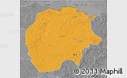 Political 3D Map of Xunke, desaturated