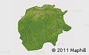 Satellite 3D Map of Xunke, cropped outside