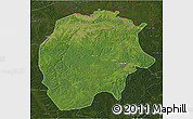 Satellite 3D Map of Xunke, darken