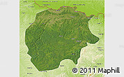 Satellite 3D Map of Xunke, physical outside
