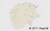 Shaded Relief 3D Map of Xunke, cropped outside