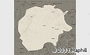 Shaded Relief 3D Map of Xunke, darken