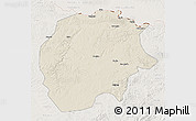 Shaded Relief 3D Map of Xunke, lighten