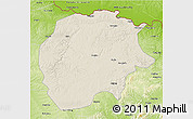 Shaded Relief 3D Map of Xunke, physical outside