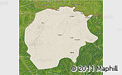 Shaded Relief 3D Map of Xunke, satellite outside