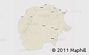 Shaded Relief 3D Map of Xunke, single color outside
