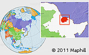 Political Location Map of Xunke, highlighted parent region