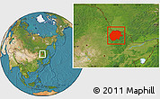 Satellite Location Map of Xunke