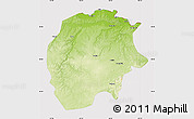 Physical Map of Xunke, cropped outside