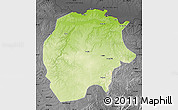 Physical Map of Xunke, darken, desaturated