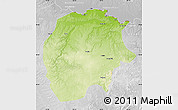 Physical Map of Xunke, lighten, desaturated