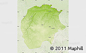 Physical Map of Xunke, lighten